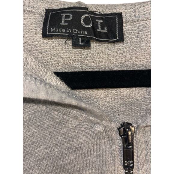 POL Gray Sleeveless Hooded Romper-NWOT - Picture 3 of 10